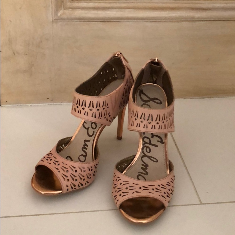 Sam Edelman blush & rose gold heels